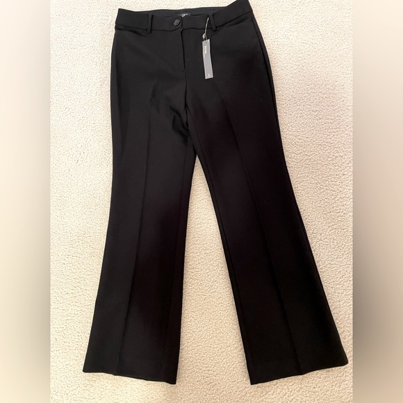NWT Loft Petites Black Straight Leg Trouser Pant - Picture 1 of 5